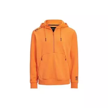 Polo Ralph Lauren Ss22 однотонный толстовка с капюшоном и полумолнией с буквенным принтом, мужские толстовки с капюшоном, оранжевого цвета MNRXKNI16820014-800 2XL
