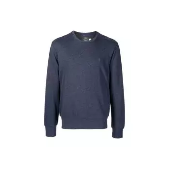 Polo Ralph Lauren Ss22 Однотонный вышитый логотип с круглым вырезом и длинным рукавом Толстовка мужская свитшот Синий 710680921-028 S