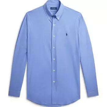 Polo Ralph Lauren Ss22 Pony вышитая однобортная рубашка с длинным рукавом мужские рубашки синяя 710928252-008 L