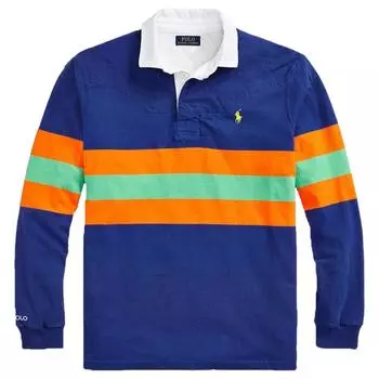 Polo Ralph Lauren Ss22 Простая трикотажная рубашка поло с длинным рукавом Мужские топы Синий MNPOKNI16821990-400 S