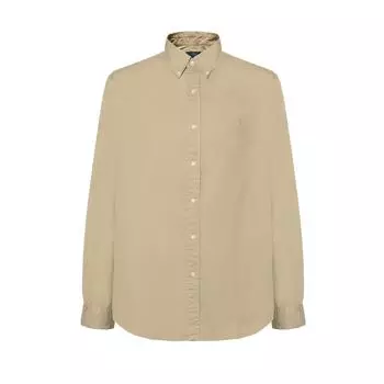 Polo Ralph Lauren SS22 Solid Classic Cotton Dyed Twill Shirt Long Sleeve Shirt Men Shirts Khaki MNPOWOV16822221-260 XL