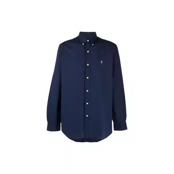 Polo Ralph Lauren SS22 Solid Classic Polo Shirt Long Sleeve Men Shirts Blue 710867364001