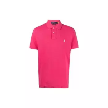 Polo Ralph Lauren SS22 Solid Pique Вышитая рубашка поло с коротким рукавом Мужские топы Розовый 710782592-007 M