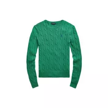 Polo Ralph Lauren SS22 вязаный хлопковый свитер женский свитер зеленый WMPOSWENC020313 S