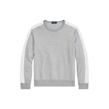 Polo Ralph Lauren Ss23 Color Block Logo Letter Crew Neck Pullover Long Sleeve Hoody Men sweatshirt Gray MNPOKNI16822796-020 M