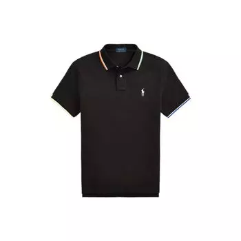 Polo Ralph Lauren SS23 Color Block Zebra Pattern Короткий рукав Поло Мужские топы Черный MNPOKNI1N822157-001 L