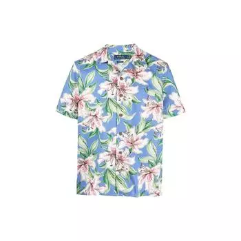 Polo Ralph Lauren SS23 Цветочный принт Однобортная рубашка с коротким рукавом Мужские рубашки Синий 710864175-002 M