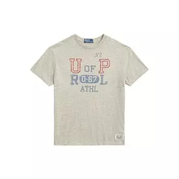 Polo Ralph Lauren Ss23 Футболка с логотипом и круглым вырезом, короткими рукавами, мужские топы, серые MNPOTSH1N821588-020 XL