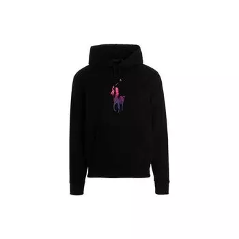 Polo Ralph Lauren SS23 Градиентный логотип Печатный свитер с капюшоном Длинный рукав Толстовка Мужская толстовка Черный 710890948-003 2XL