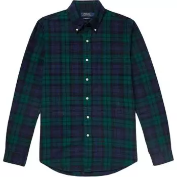 Polo Ralph Lauren Ss23 клетчатая рубашка с вышитым логотипом Pony с длинным рукавом мужские рубашки темно-зеленого цвета MNPOWOV16820039-999 S