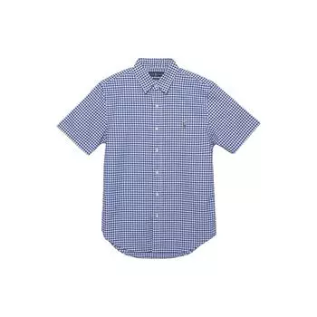 Polo Ralph Lauren Ss23 клетчатый логотип вышитый однобортный короткий рукав рубашка мужские рубашки синий 710802652-005 S