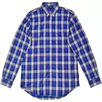 Polo Ralph Lauren SS23 клетчатый воротник-стойка свободный крой однобортная легкая рубашка с длинным рукавом мужские рубашки многоцветные 710835300-001 M