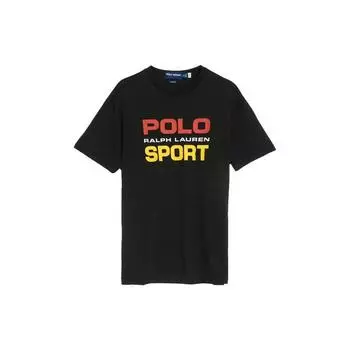 Polo Ralph Lauren Ss23 Letter Logo Printed Crew Neck Short Sleeve T Shirt Men Tops Black 710880632-005 S