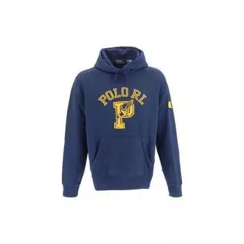 Polo Ralph Lauren Ss23 Letter Print Hooded Long Sleeve Sweatshirt Men sweatshirt Blue 710900954000-001 S