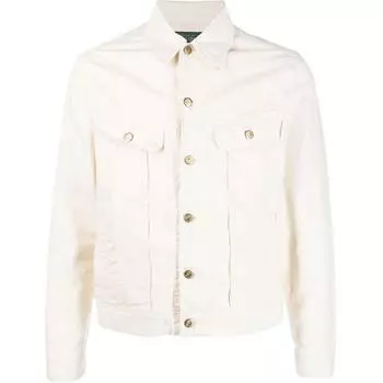 Polo Ralph Lauren SS23 Logo Print Long Sleeve Jacket Men jackets Ivory 710901764-001 L