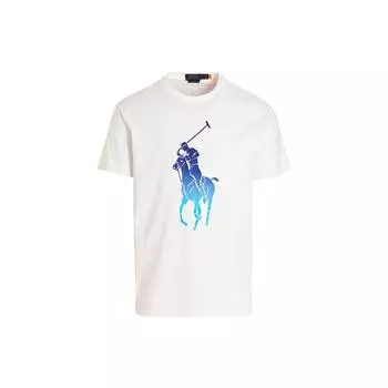 Polo Ralph Lauren SS23 Логотип Принт Повседневная Круглый вырез Короткий рукав Футболка Мужские Топы Белый 710890946-002 XL