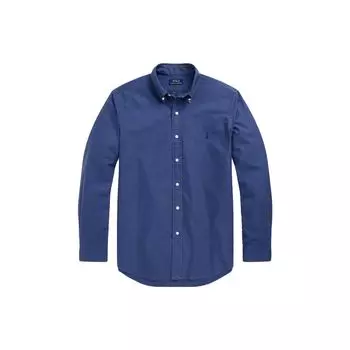 Polo Ralph Lauren SS23 Логотип Вышитый Рубашка На Пуговицах Мужские Рубашки Темно-Синий 710798540-011 L