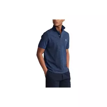 Polo Ralph Lauren SS23 Однотонная футболка поло с коротким рукавом и вышивкой логотипа Мужские топы Темно-синий 710557752-099 XL