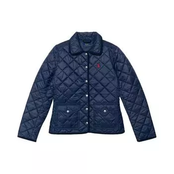 Polo Ralph Lauren Ss23 однотонная хлопковая куртка с вышитым логотипом женская куртка темно-синего цвета 211839410-002 XXS