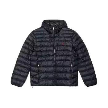 Polo Ralph Lauren SS23 однотонная мужская хлопковая куртка с капюшоном и длинными рукавами, черная 710847E11-003 S