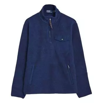 Polo Ralph Lauren Ss23 однотонная мужская толстовка с длинным рукавом и воротником-молнией, синяя 710858520-005 L