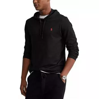 Polo Ralph Lauren SS23 однотонная повседневная толстовка с капюшоном с вышитым маленьким пони, мужская толстовка с капюшоном, черная 710768063-002 M