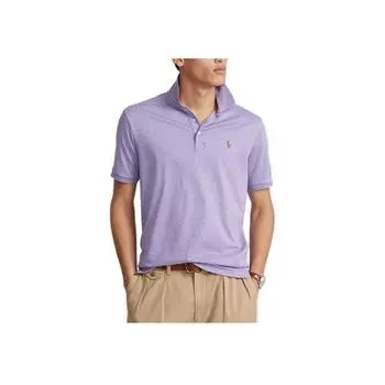 Polo Ralph Lauren SS23 Однотонная рубашка поло с коротким рукавом Мужская верхняя часть Фиолетовый 710870645-010 S
