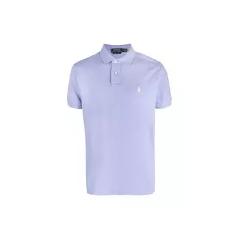 Polo Ralph Lauren SS23 Однотонная рубашка поло с коротким рукавом и вышитым логотипом, мужские топы, фиолетовый цвет 710680784-320 XXL