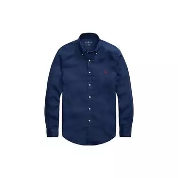 Polo Ralph Lauren SS23 Однотонная рубашка поло с вышитым логотипом Мужские рубашки Темно-синие MNPOWOV16820396-410 XL