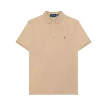 Polo Ralph Lauren SS23 однотонная рубашка поло с коротким рукавом мужская коричневая 710870645-022 L