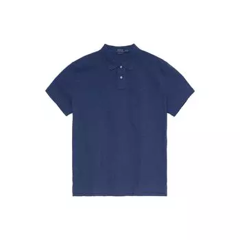 Polo Ralph Lauren SS23 Однотонная рубашка поло с коротким рукавом и вышитым логотипом Мужская рубашка поло Синий Серый 710794276-040 S