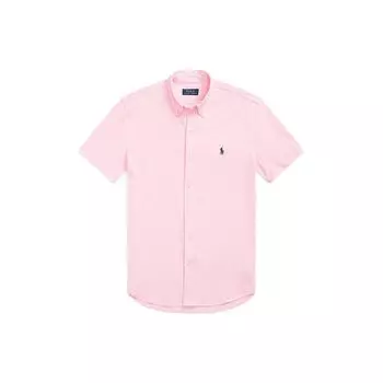 Polo Ralph Lauren Ss23 Однотонная сетчатая рубашка с вышитым логотипом Мужские рубашки розового цвета MNPOWOV1N820379-650 S