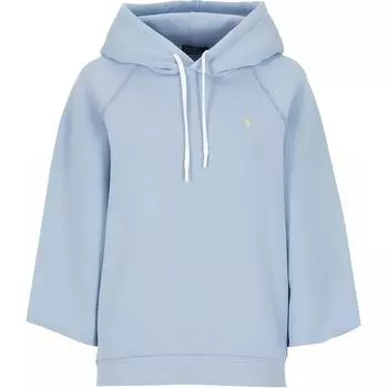 Polo Ralph Lauren Ss23 однотонная толстовка с вышитым логотипом, женские толстовки с капюшоном, светло-голубой 211892615-001 M