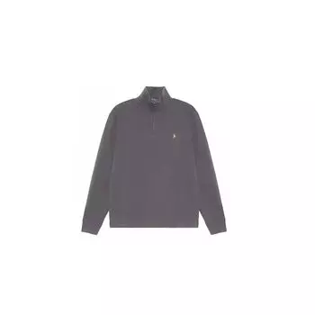 Polo Ralph Lauren Ss23 однотонная толстовка с вышитым логотипом на молнии, мужская толстовка темно-серого цвета 710857073-015 XXL