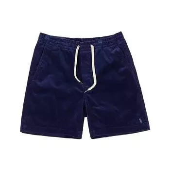 Polo Ralph Lauren SS23 однотонные повседневные шорты прямого покроя со средней посадкой и завязками, мужские шорты темно-синего цвета MNPOSHO14G20320-400 M