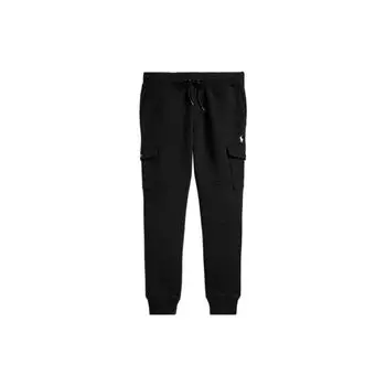 Polo Ralph Lauren Ss23 однотонные спортивные брюки с вышитым логотипом и манжетами, мужские брюки, черные MNPOPNT14A20094-001 S