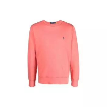 Polo Ralph Lauren Ss23 однотонный мужской свитер с длинным рукавом и вышитым логотипом цвета цитрусово-красный 710899996-005 XL