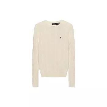 Polo Ralph Lauren SS23 однотонный вязаный свитер с вышивкой женский свитер белый 211891640-010 S