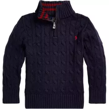 Polo Ralph Lauren SS23 однотонный вышитый логотип вязаный косами свитер детский свитер 323868894-005 L