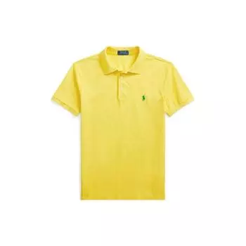 Polo Ralph Lauren Ss23 однотонный вышитый логотип свитер с коротким рукавом поло рубашка мужская желтая MNPOKNI1N822249-730 M