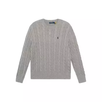 Polo Ralph Lauren Ss23 однотонный вышитый логотип свитер с длинным рукавом мужской свитер серый MNPOSWE16820583-020 XS