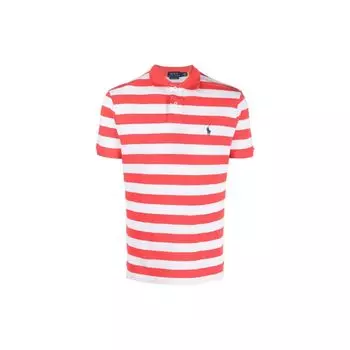 Polo Ralph Lauren SS23 Полосатый логотип вышитый короткий рукав поло рубашка мужские топы 710898606-002 XL