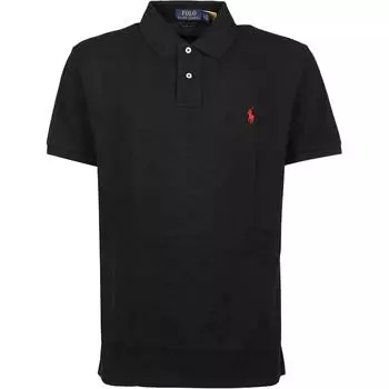 Polo Ralph Lauren SS23 Solid Fit короткий рукав поло рубашка мужская топы черный 710782592P0010 S