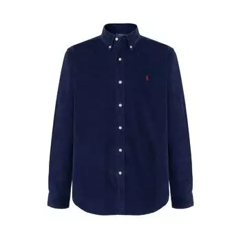 Polo Ralph Lauren SS23 Solid Logo Embroidered Shirt Men Shirts Navy-Blue MNPOWOV16822578-410 M