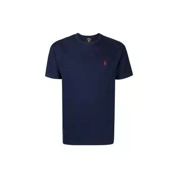 Polo Ralph Lauren SS23 Solid Logo Embroidered Crew Neck Short Sleeve T Shirt Men T Shirt Navy-Blue 710811284-003 XL