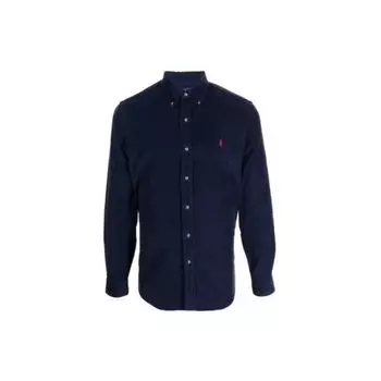 Polo Ralph Lauren Ss23 Solid Logo Polo Shirt Long Sleeve Men Shirts Navy 710853123-005 M