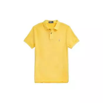 Polo Ralph Lauren SS23 Solid Logo Print Short Sleeve Polo Shirt Men tops Yellow MNPOKNI1N822268-700 M