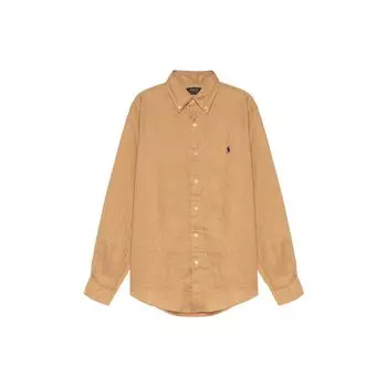Polo Ralph Lauren SS23 Solid Logo Вышитая рубашка поло Мужские рубашки Хаки 710794141-011 M