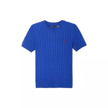 Polo Ralph Lauren SS23 Solid Logo Вышитый свитер-пуловер Женский свитер Синий 211910987-004 S