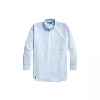 Polo Ralph Lauren SS23 Solid Square Collar Long Sleeve Shirt Men Shirts Light-Blue MNPOWOV16820344-400 L